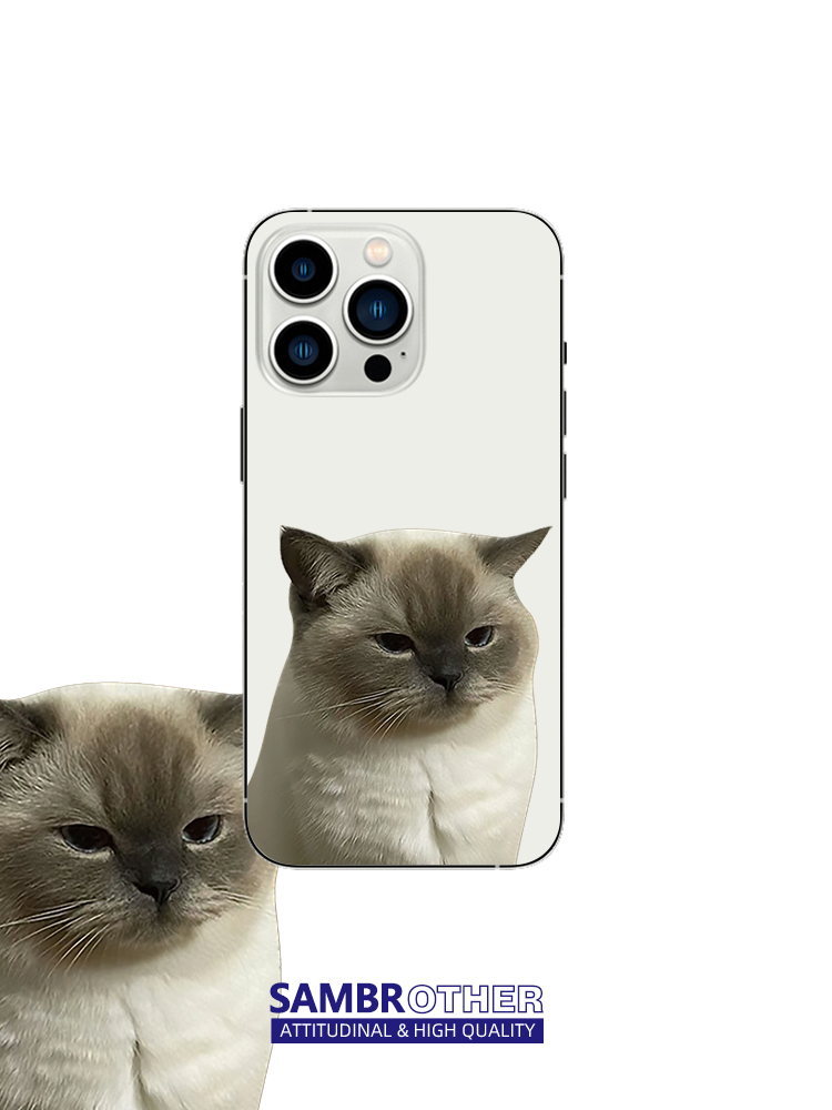 可爱猫猫适用14promax防摔13简约12个性11情侣透明iPhone15promax苹果手机壳华为MATE小米vivo三星oppo红米壳